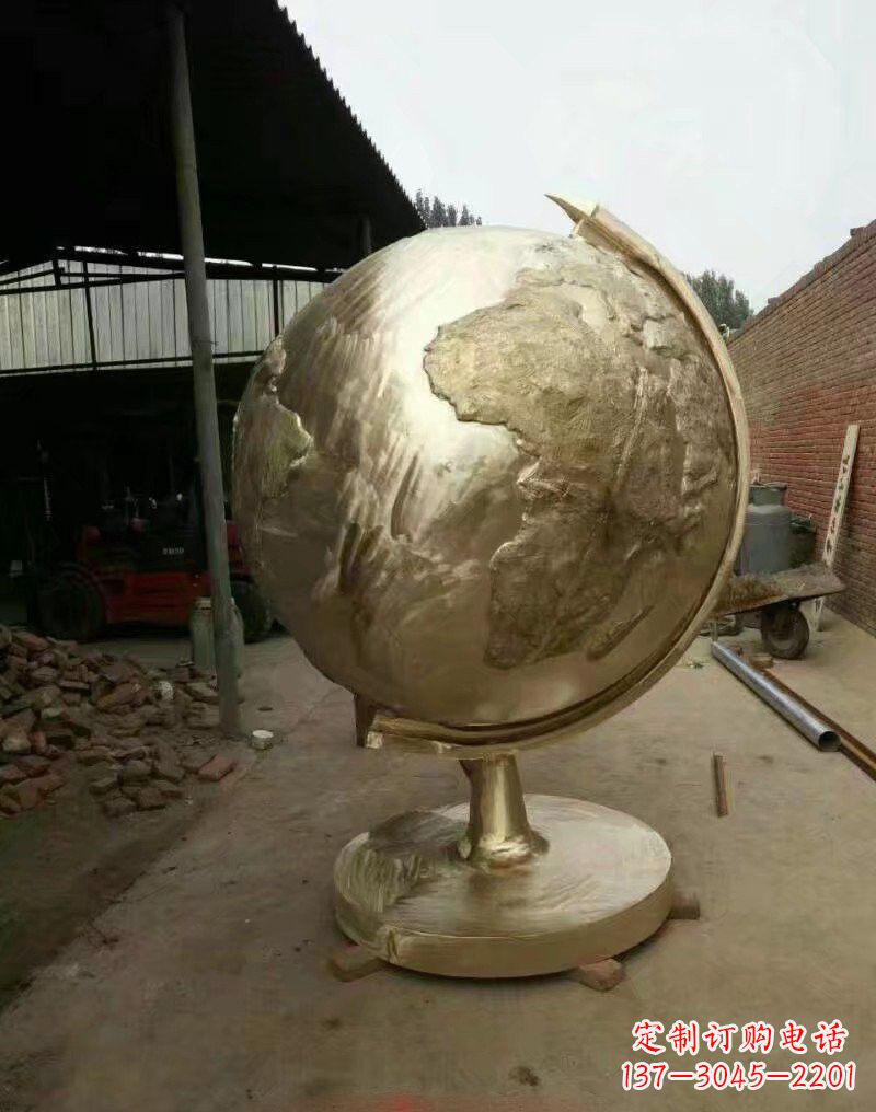 宜宾不锈钢地球仪雕塑象征地球家园