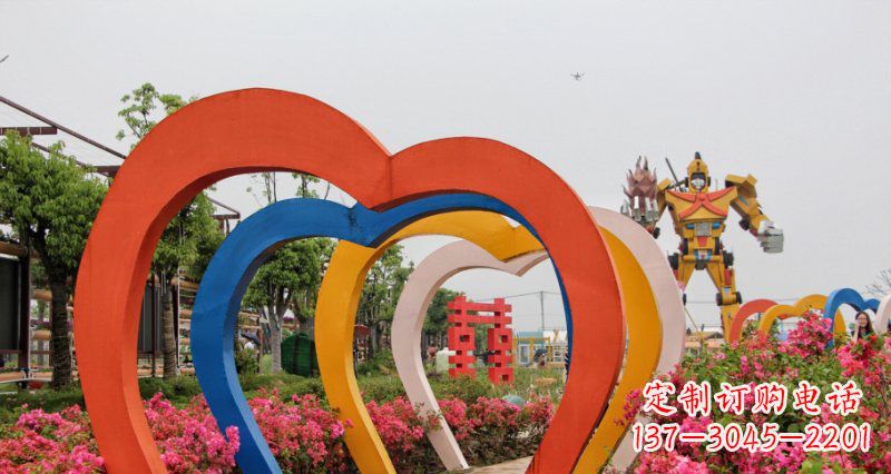 宜宾不锈钢心形拱门雕塑——浪漫之门