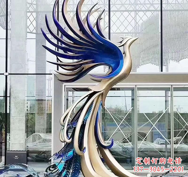 宜宾不锈钢艺术凤凰雕塑——璀璨夺目的艺术之美