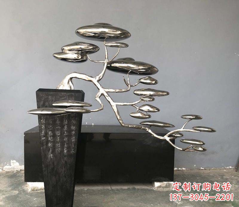 宜宾不锈钢迎客松雕塑雕塑带来的美丽