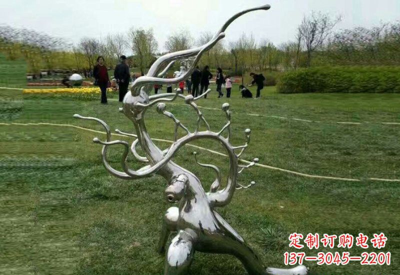 宜宾不锈钢园林抽象树枝雕塑