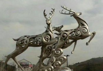 宜宾梅花鹿雕塑——祥云梅花鹿广场的标志