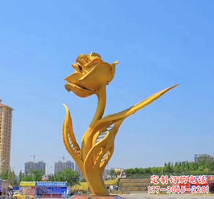 宜宾精美不锈钢紫荆花雕塑