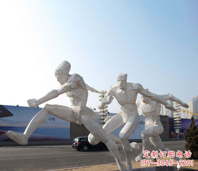 宜宾足球之美不锈钢足球雕塑
