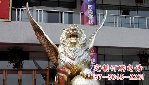 宜宾铜雕狮子西洋狮子的精美雕塑