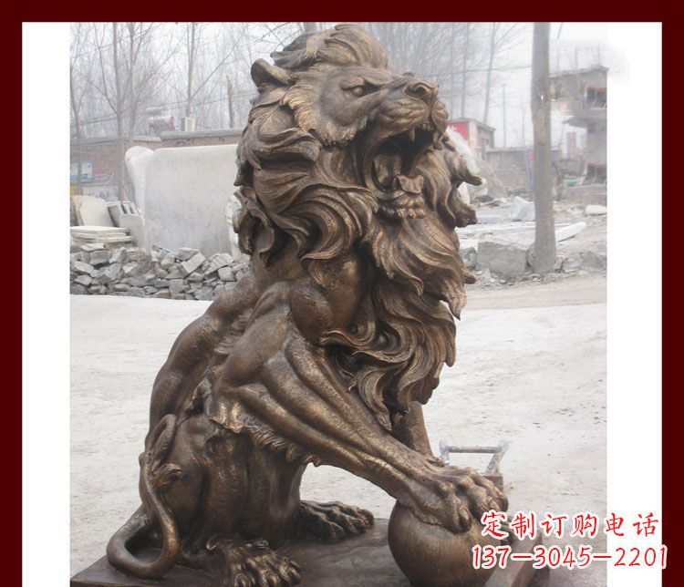 宜宾传统工艺——踩球欧式狮子铜雕