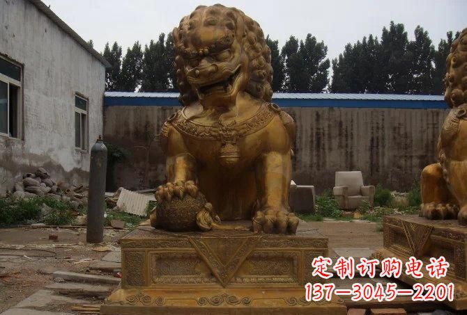 宜宾静谧的狮子雕塑精美的工艺与精神传承