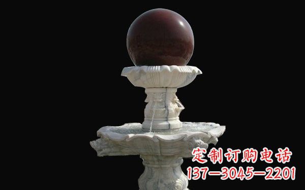 宜宾草白玉风水球石雕