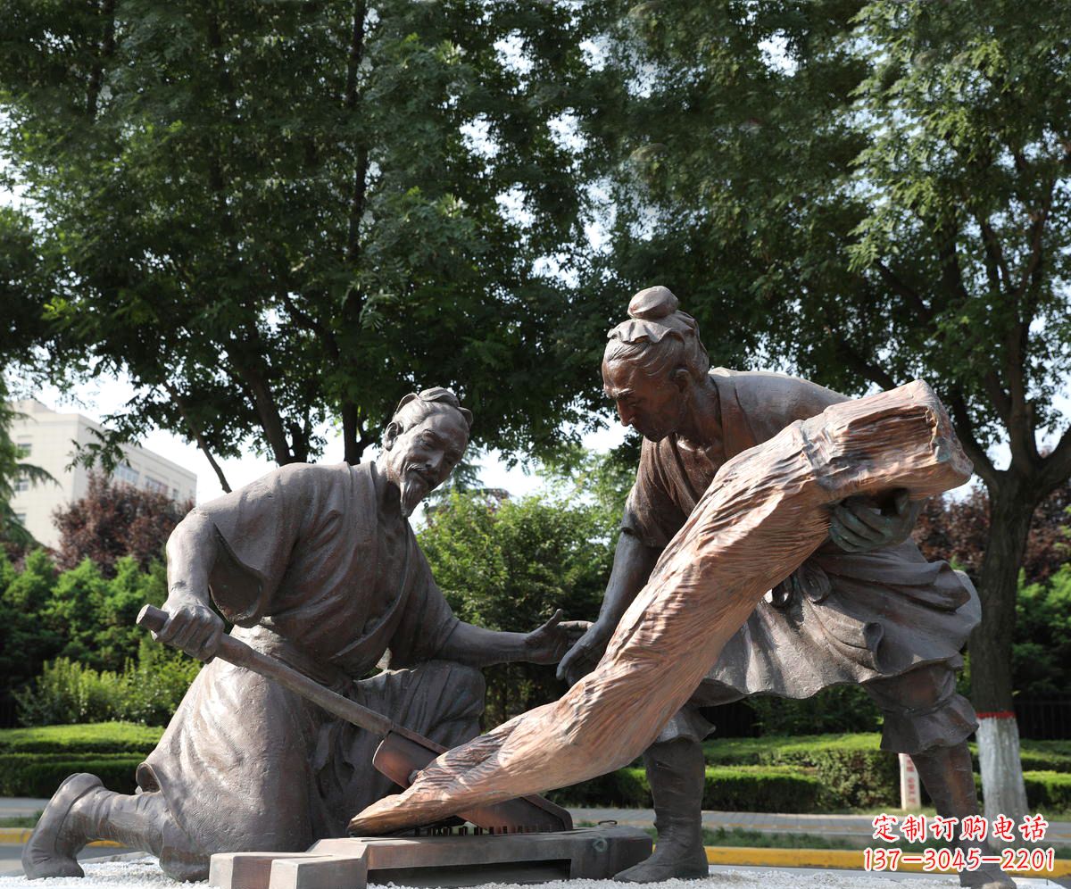 宜宾蔡伦造纸术雕塑——记录历史文化的静态画卷