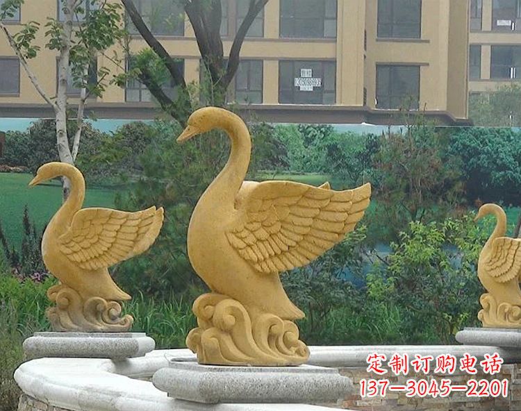 宜宾天鹅雕塑美丽的园林装饰