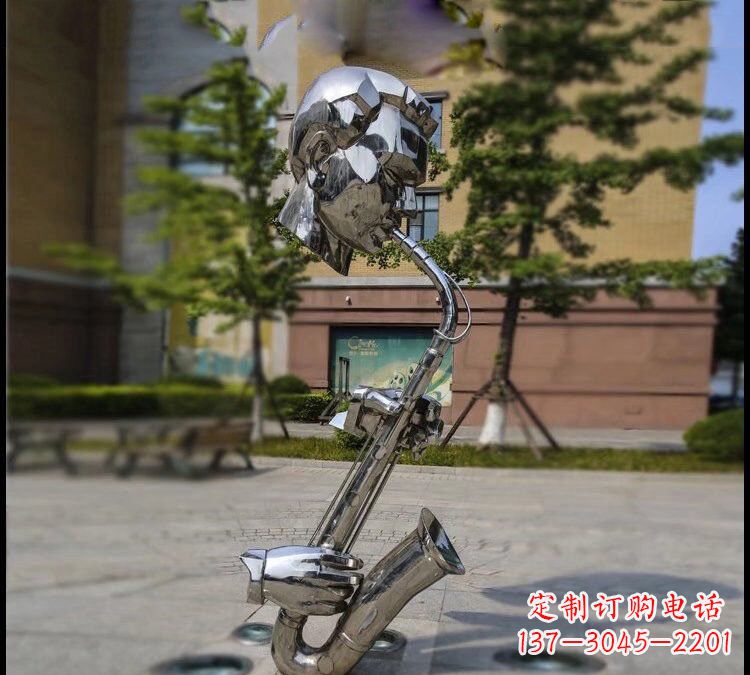 宜宾抽象不锈钢抽象吹萨克斯人物