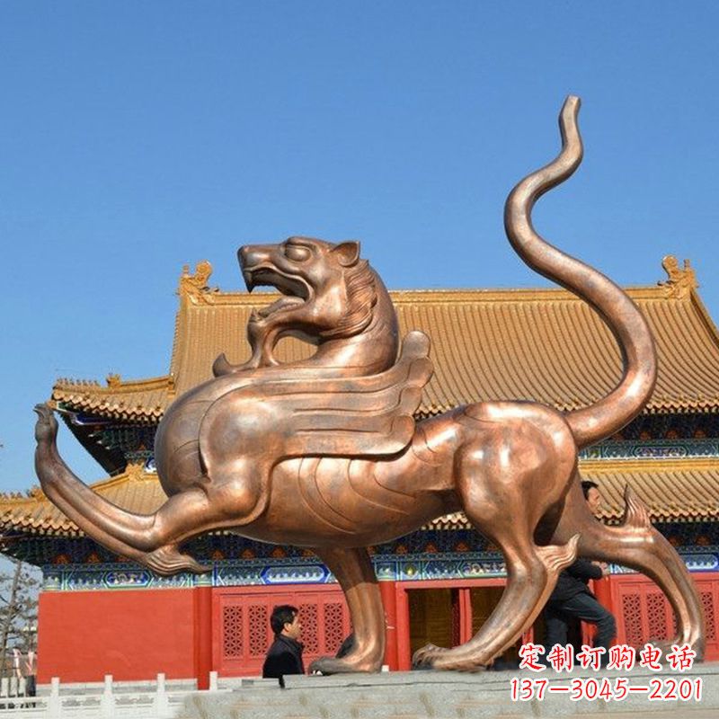 宜宾传统文化动物雕塑纯铜白虎雕塑