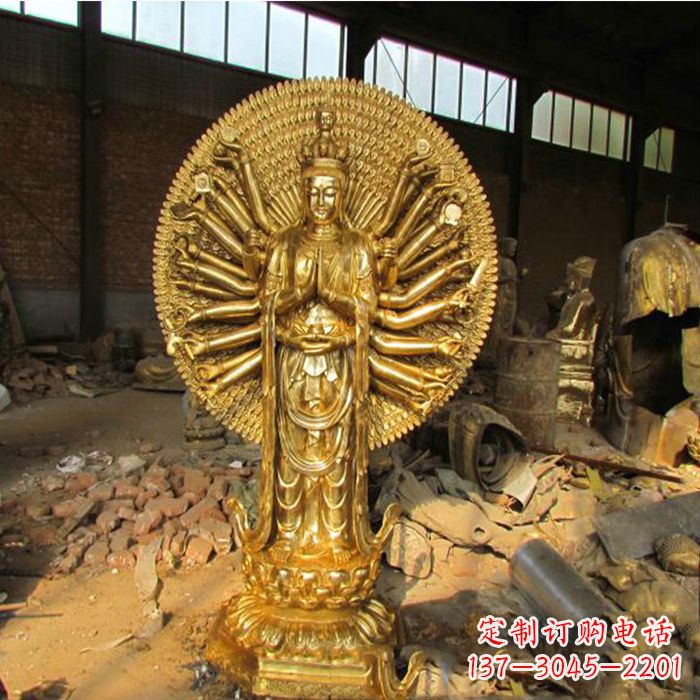 宜宾纯铜千手观音雕塑