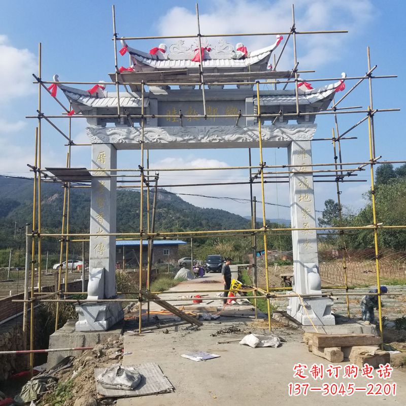 宜宾村庄石牌坊雕塑传承民间文化