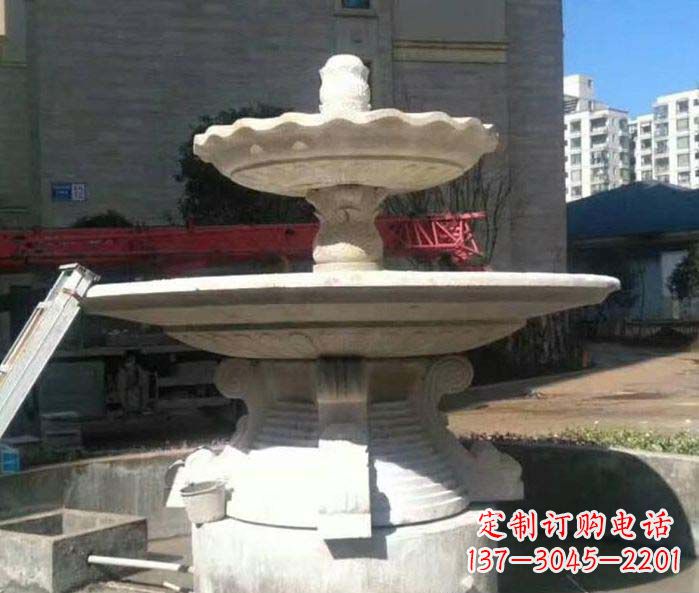 宜宾大理石多层喷泉别墅景观石雕