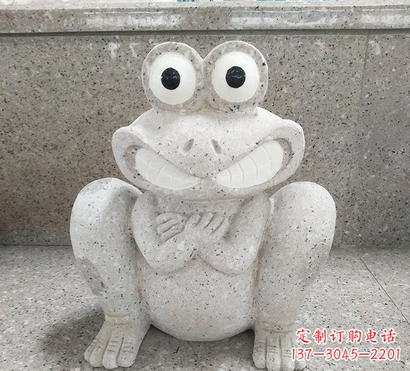 宜宾大理石公园精美青蛙雕塑