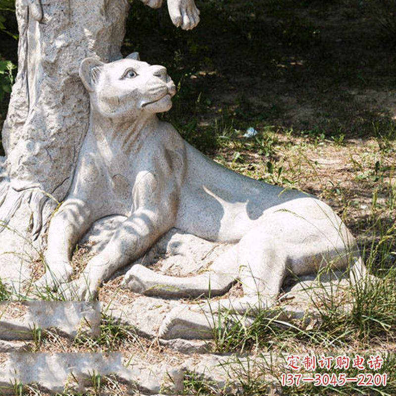 宜宾风采灵动的大理石金钱豹雕塑
