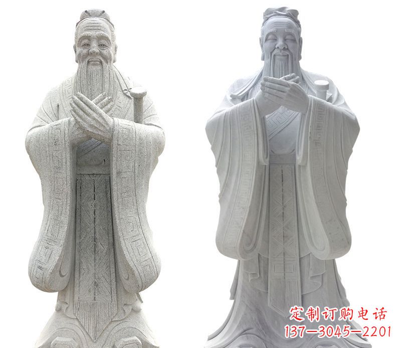宜宾大理石孔子行教像古代名人石雕