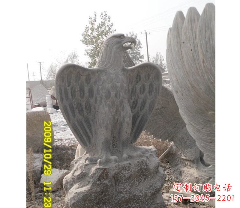 宜宾大理石老鹰雕塑,高贵雄威气势