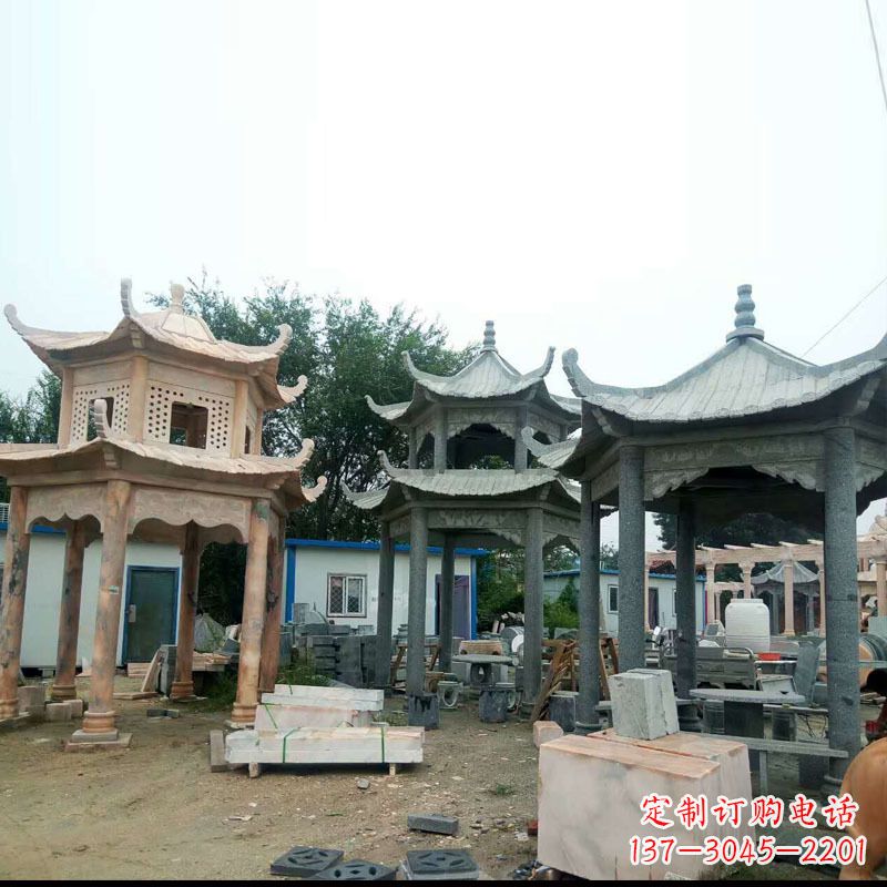 宜宾精美大理石凉亭雕塑