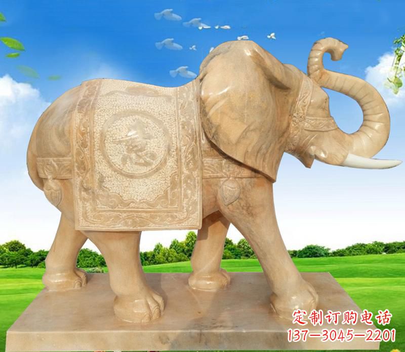 宜宾大理石喷水大象雕塑