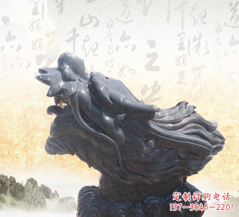 宜宾新潮大理石龙头雕塑