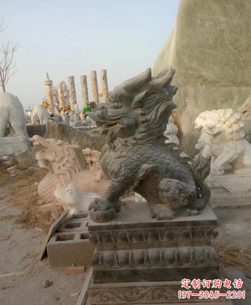宜宾新中式麒麟雕塑,精美细腻,艺术品级别