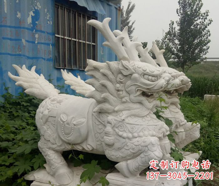 宜宾精美的大理石麒麟雕塑