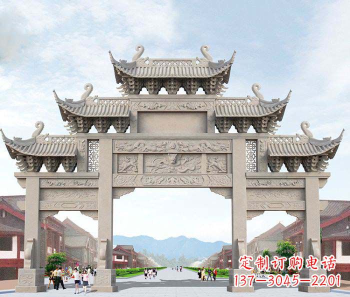 宜宾大理石牌坊石雕艺术品