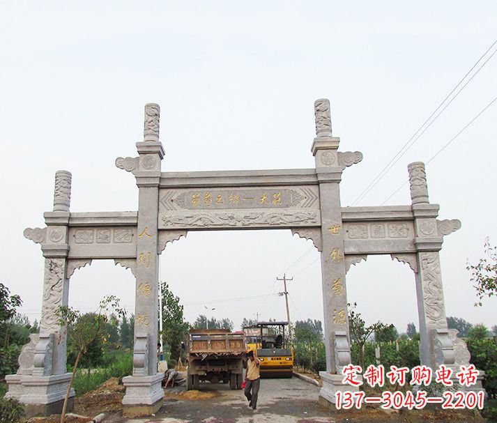 宜宾大理石牌坊石雕,艺术精髓永不凋零