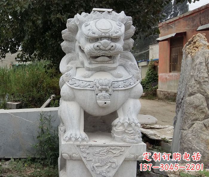 宜宾大理石狮子庭院景观石雕