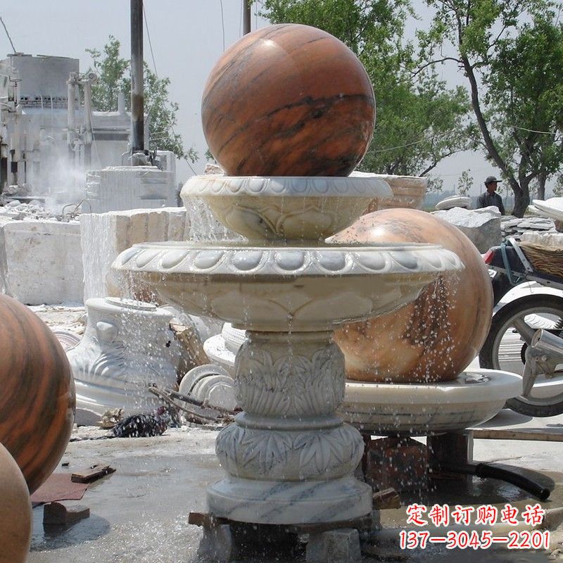 宜宾大理石石雕风水球精美绝伦的雕塑艺术
