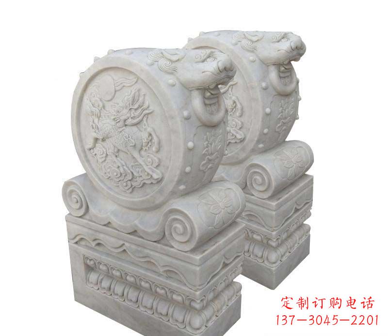 宜宾大理石庭院狮子头门墩