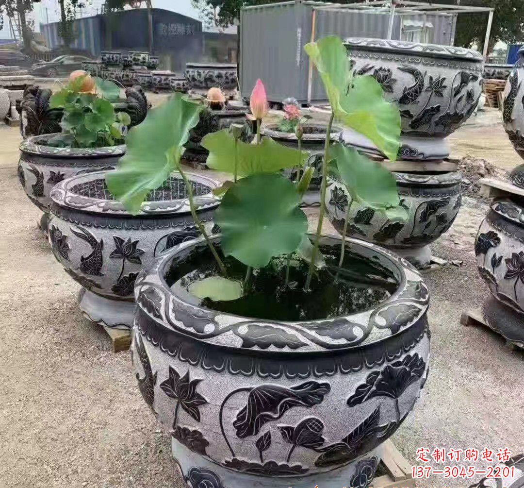 宜宾精美大理石鱼缸雕塑