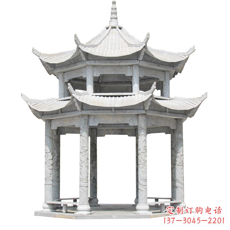 宜宾大理石古建凉亭雕塑