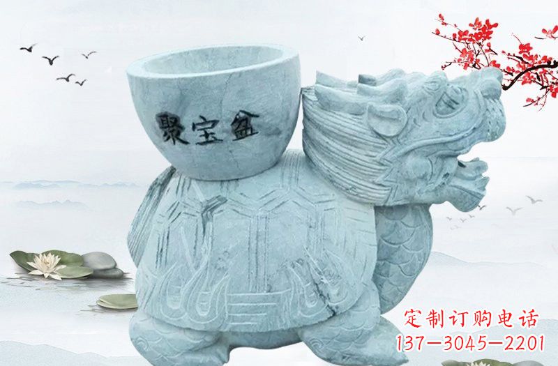 宜宾大理石招财龙雕塑