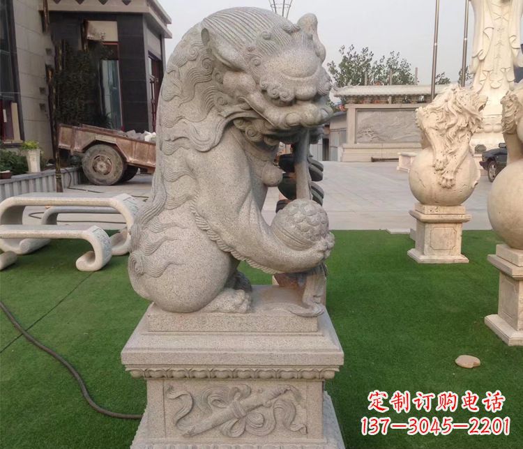 宜宾优雅精致的大理石独角兽雕塑