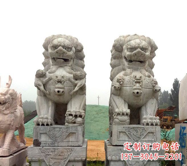 宜宾传统大理石狮子雕塑