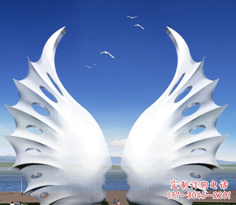 宜宾不锈钢翅膀雕塑