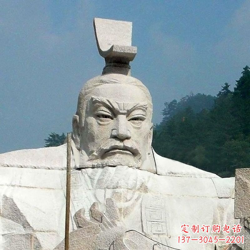 宜宾大型汉武帝刘彻石雕头像