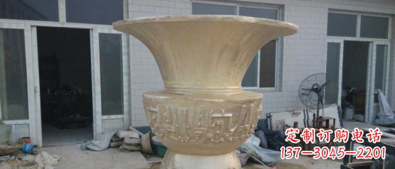 宜宾高品质大型花盆铜雕