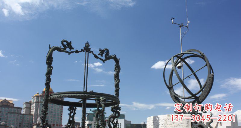 宜宾中领雕塑浑天仪雕塑 铜雕景观构筑