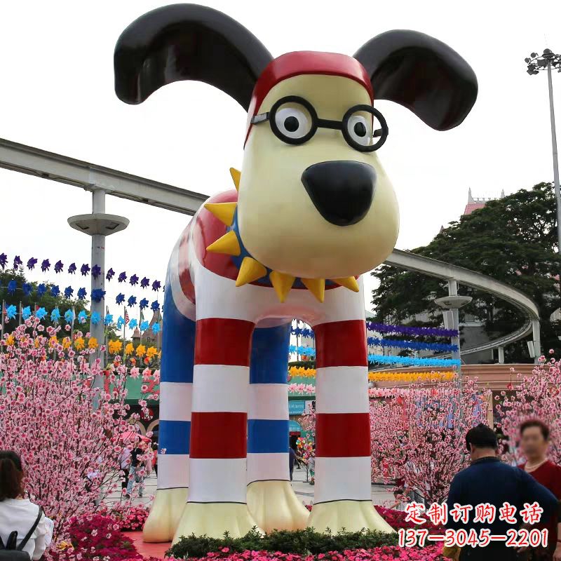 宜宾大型卡通狗雕塑-商场广场动物景观美陈