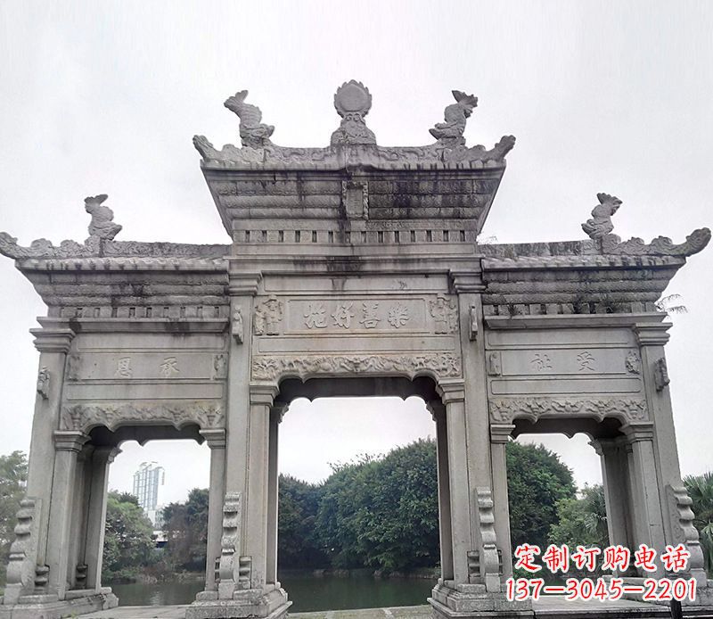 宜宾特色大型牌坊石雕