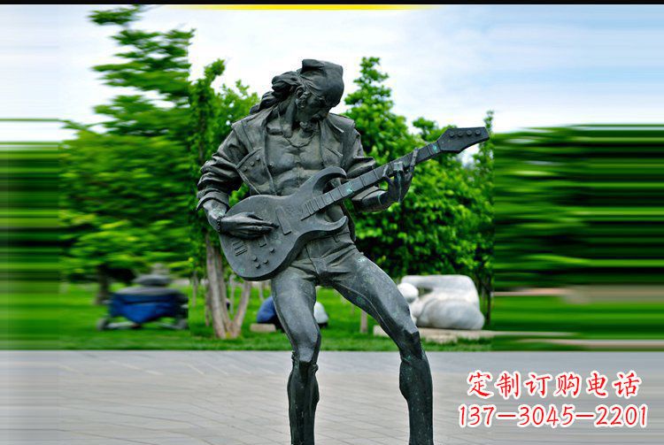 宜宾铜雕吉他景观雕塑