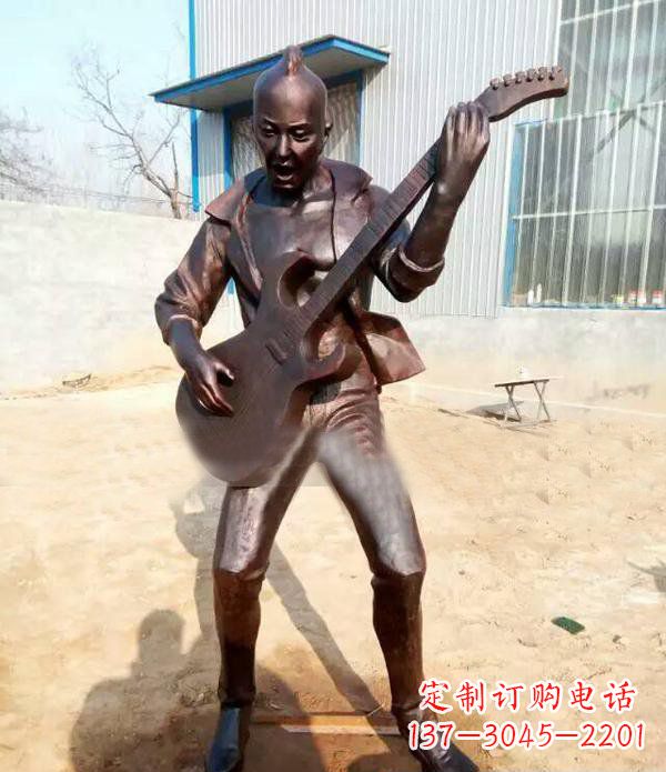 宜宾弹吉他公园人物铜雕