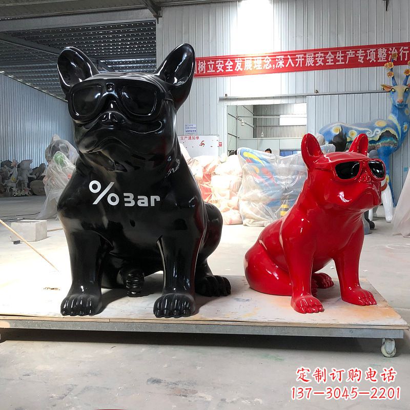 宜宾精致可爱的不锈钢斗牛犬雕塑