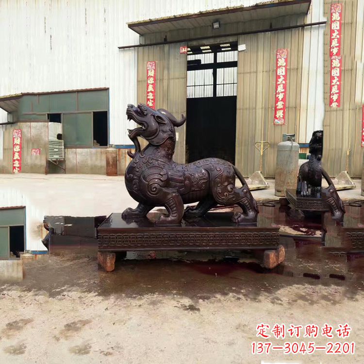 宜宾独角兽铸铜雕塑—精雕细琢的艺术瑰宝