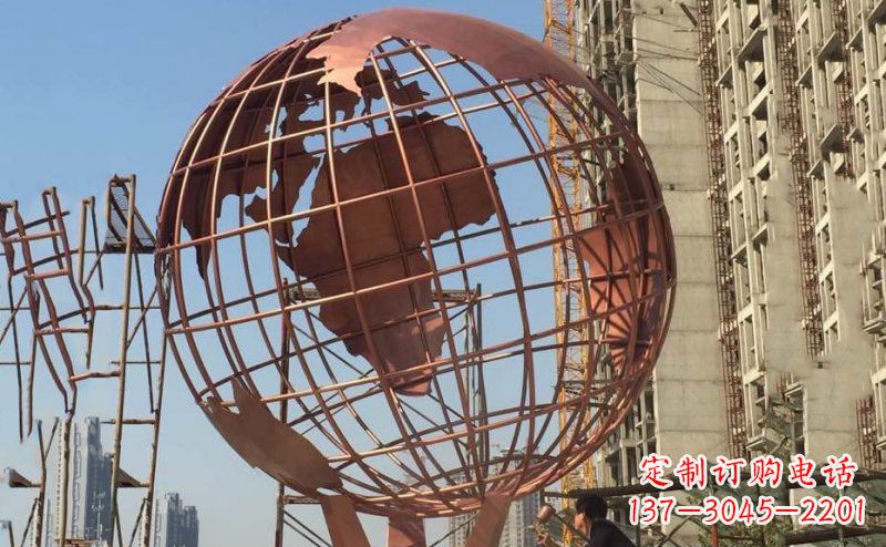 宜宾锻铜不锈钢地球雕塑