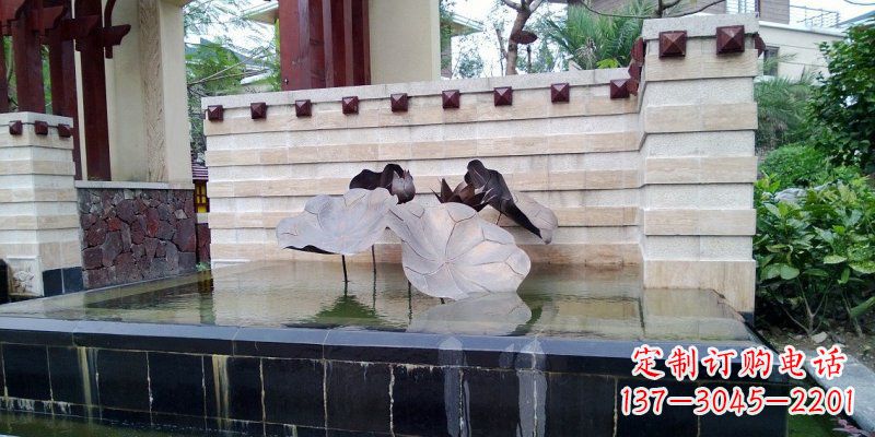 宜宾锻铜荷叶雕塑